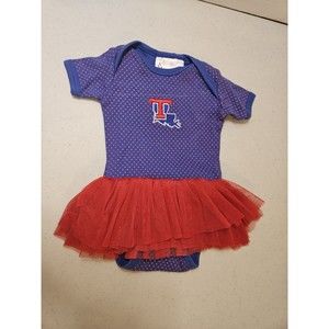 TWO FEET AHEAD Louisiana Tech Bulldogs NCAA Girls Newborn Infant Tutu Bodysuit